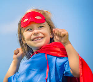 girl dressed as supergirl - advocacy